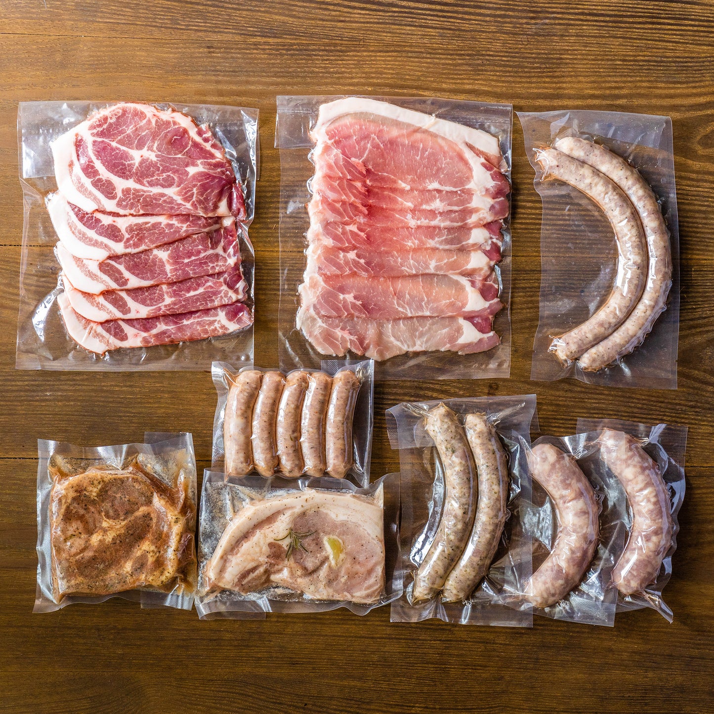 肉肉シャルキュトリ&ユーグレナ精肉セット <ソーセージ4種+ポークチョップ・ポークステーキ+ユーグレナロース肉・ユーグレナ肩ロース肉>