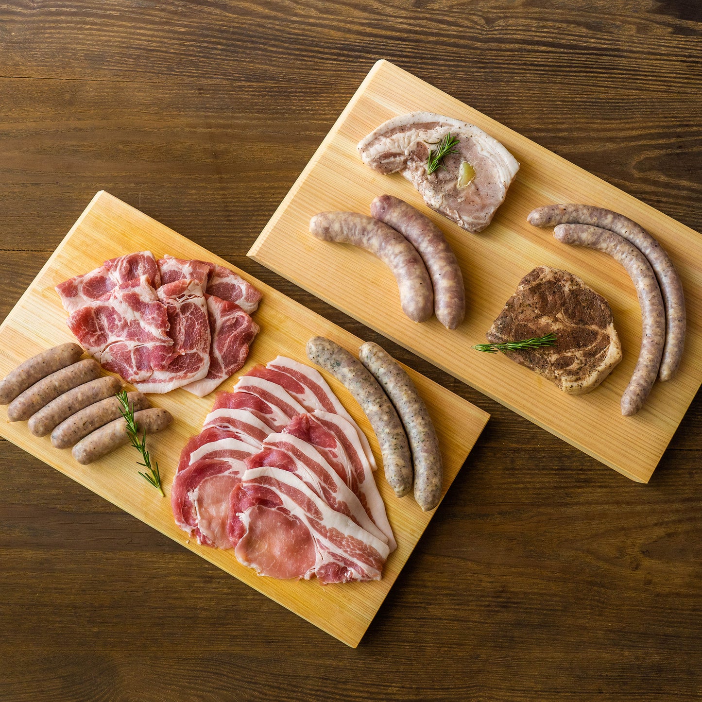 肉肉シャルキュトリ&ユーグレナ精肉セット <ソーセージ4種+ポークチョップ・ポークステーキ+ユーグレナロース肉・ユーグレナ肩ロース肉>