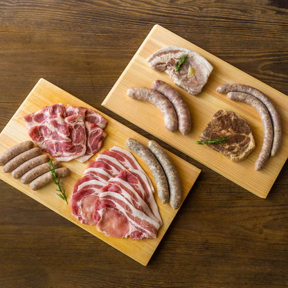 肉肉シャルキュトリ＆ユーグレナ精肉セット ＜ソーセージ4種＋ポークチョップ・ポークステーキ＋ユーグレナロース肉・ユーグレナ肩ロース肉＞